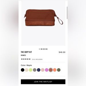 Beis maple travel cosmetic bag